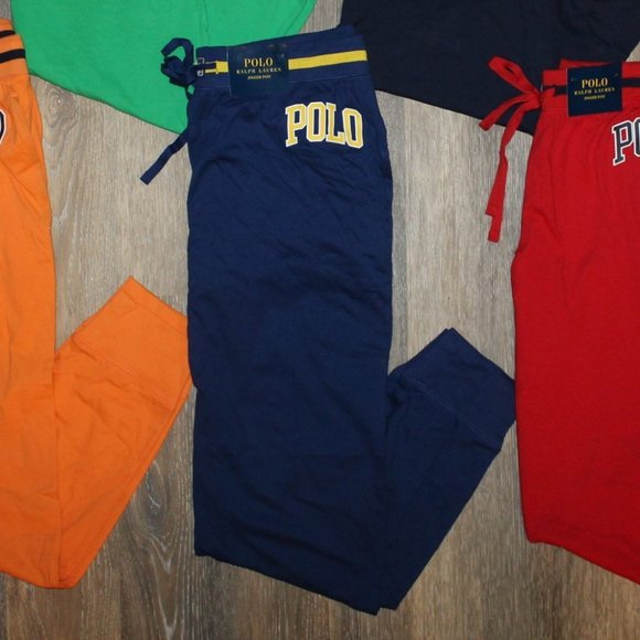 NWT POLO‎ RALPH LAUREN MEN'S PAJAMA ATHLETIC JOGGER SWEATPANTS ROYAL BLUE - Picture 1 of 3